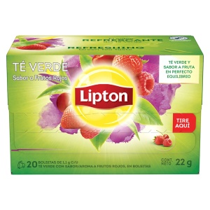 TE LIPTON VERDE FRUTOS.ROJOS X 20 SOBRES