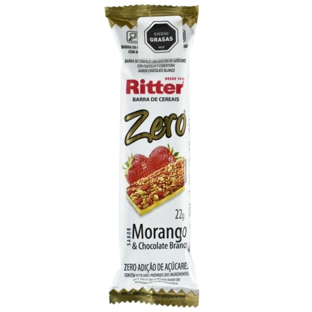 CEREAL RITTER ZERO FRUTILLA / CHOCOLATE BLANCO 22 GR