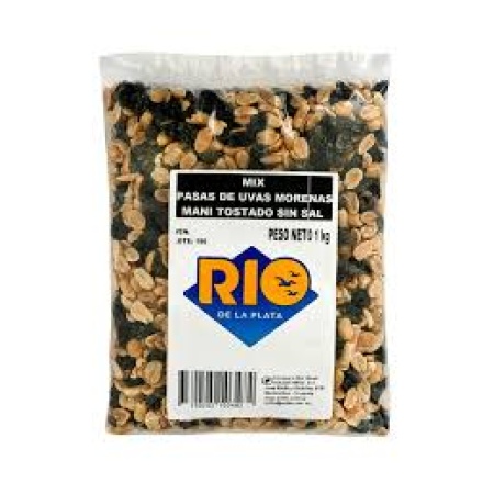 MIX MANI SIN SAL + PASAS UVA RÍO DE LA PLATA 1 KG