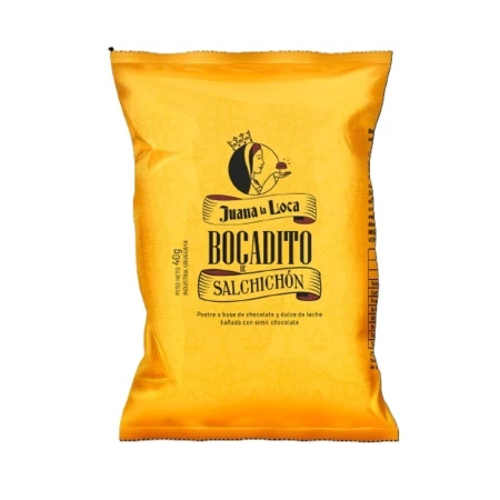 BOCADITO SALCHICHON JUANA LA LOCA CHOCOLATE/DULCE DE LECHE 40 GR