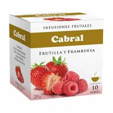 TE CABRAL FRUTILLA/FRAMBUESA CAJA X 10 SOBRES