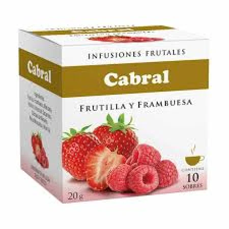 TE CABRAL FRUTILLA/FRAMBUESA CAJA X 10 SOBRES