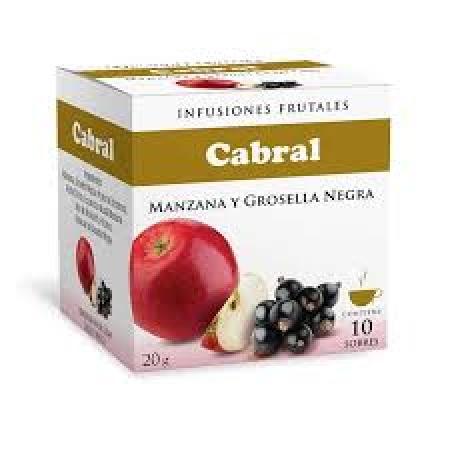 TE CABRAL MANZANA Y GROSELLA NEGRA CAJA X 10 SOBRES