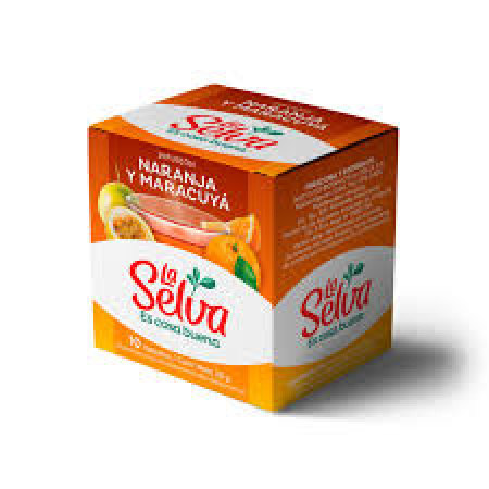 TE LA SELVA FRUTAL NARANJA/MARACUYA CAJA X 10 SOBRES