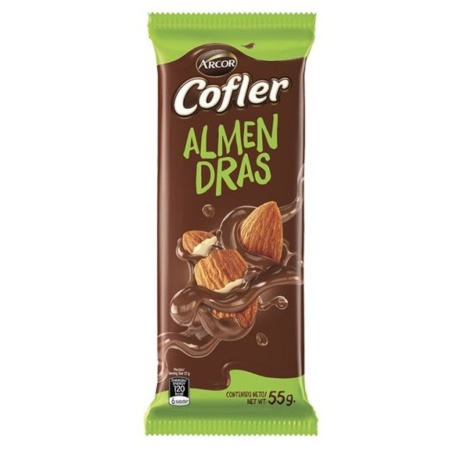 CHOCOLATE COFLER LECHE/ALMENDRAS 55 GR