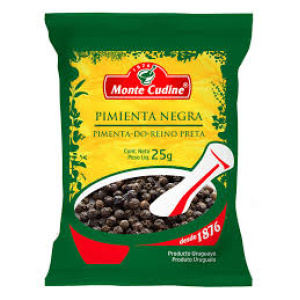 PIMIENTA NEGRA EN GRANO MONTE CUDINE 25 GR.