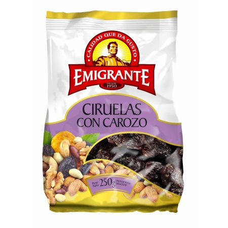 CIRUELAS CON CAROZO EL EMIGRANTE 250 GR