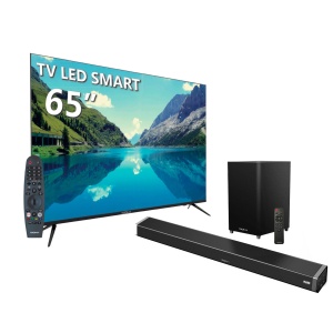 SMART TV XION 65" 4K + BARRA DE SONIDO BAR180-2