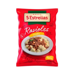 RAVIOLES 5 ESTRELLAS RICOTTA 750 GR.