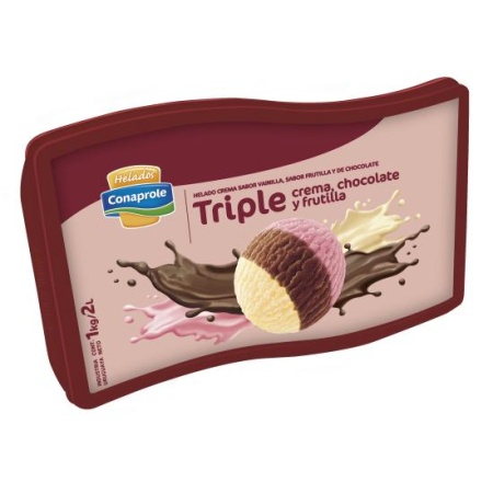 HELADO CONAPROLE BARRA CRE/CH/FR 2 LT.