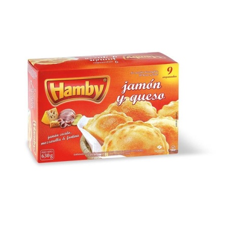 EMPANADAS HAMBY JAMON Y QUESO X 9