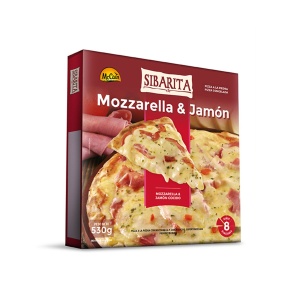 PIZZA MUZZA/JAMON A LA PIEDRA