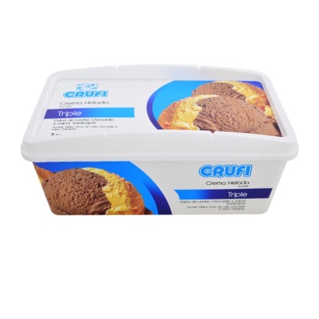 HELADO CRUFI TRIPLE DULCE LECHE- CHOC.- SAMBAYON 2LT