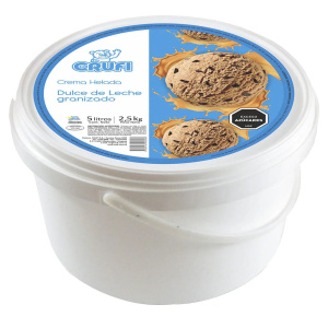 HELADO DULCE DE LECHE GRANIZADO CRUFI 5 LT.
