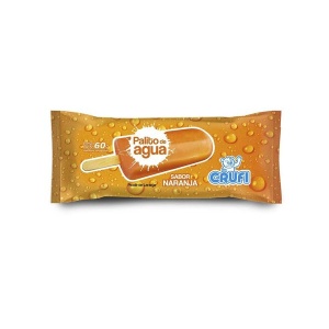HELADO PALITO AGUA CRUFI FRUTILLA, ANANA, NARANJA, LIMON O MANZANA
