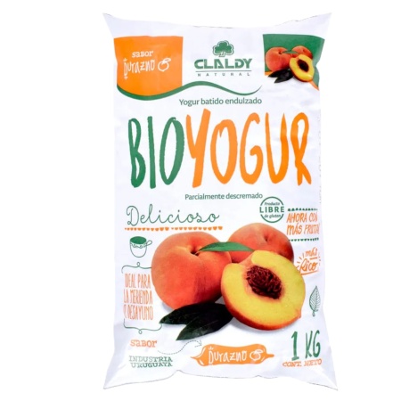 YOGUR BIOYOGUR DURAZNO CLALDY 1 LT