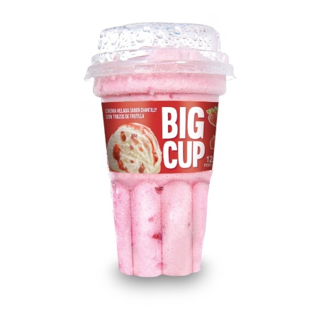 HELADO CRUFI BIG CUP FRUTILLA