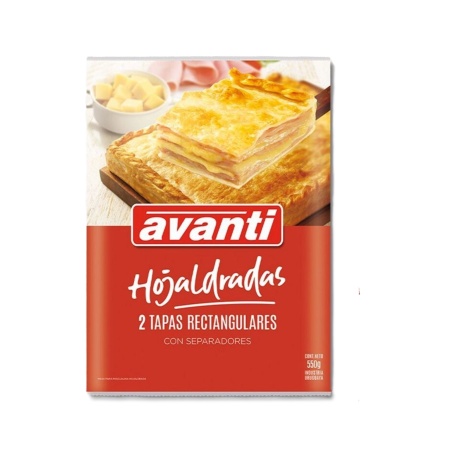 TAPA PASCUALINA RECTANGULAR AVANTI X2 TAPAS