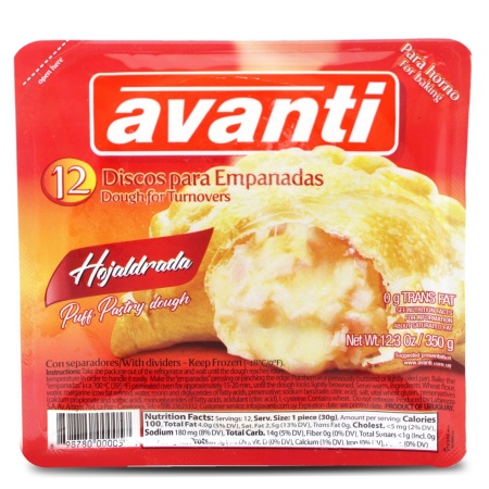 TAPA PARA EMPANADAS HORNO AVANTI X 12