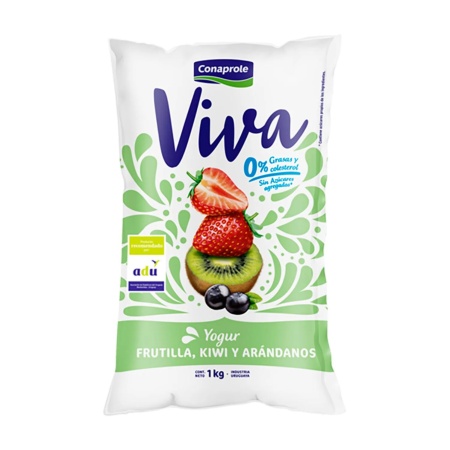 YOGUR BEBIBLE VIVA 0% FR/KIW/ARAN 1 LT.