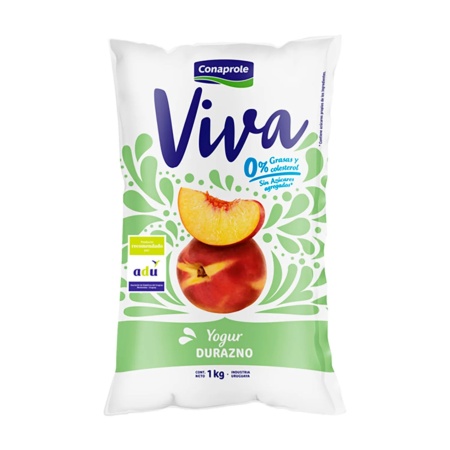 YOGUR BEBIBLE VIVA 0% DURAZNO 1 LT