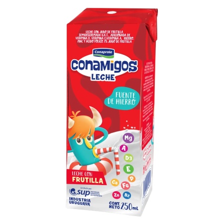 LECHE SABORIZADA VITAMIGOS FRUTILLA 1 LT