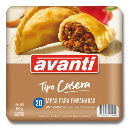 TAPA PARA EMPANADAS CASERA AVANTI X 20