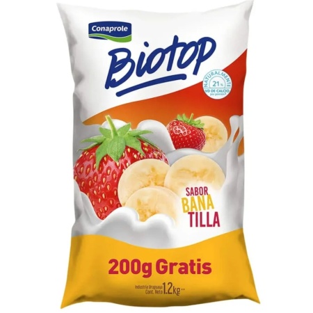YOGUR BIOTOP BANANA/FRUTILLA CONAPROLE 1.2 LT