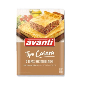 TAPA PASCUALINA RECTANGULAR AVANTI CASERA