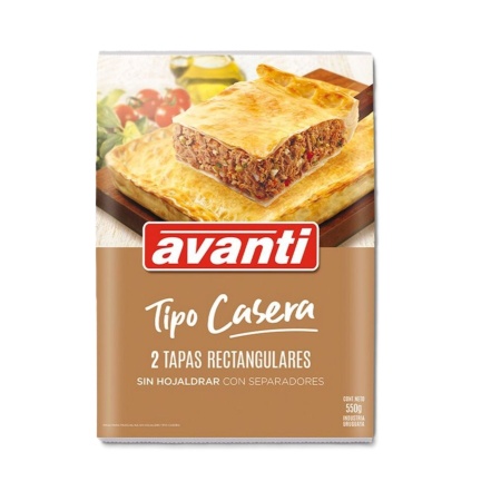 TAPA PASCUALINA RECTANGULAR AVANTI CASERA