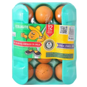 HUEVOS ECOLOGICO CLASE A SANTA LUCIA X 12