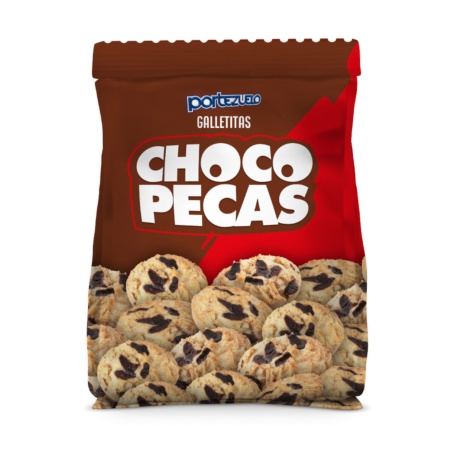 GALLETA PORTEZUELO CHOCO PECAS 180 GR.