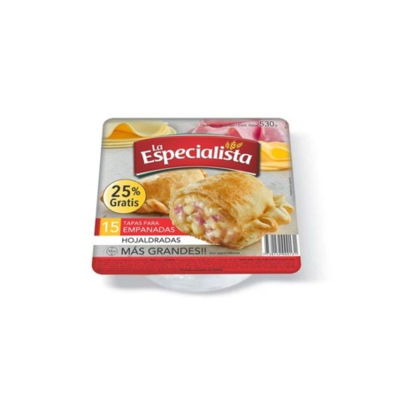TAPA PARA EMPANADAS CASERA LA ESPECIALSTA X 12