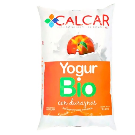 YOGUR BIO FTAL DURAZNO CALCAR 1 LT