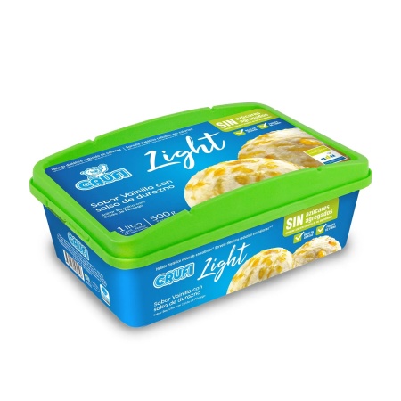 HELADO DIET VAINILLA CON SALSA DE DURAZNO 1 LT.