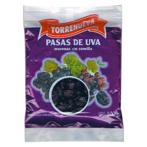 PASAS DE UVA MORENAS SIN SAL TORRENUEVA 100 GR.