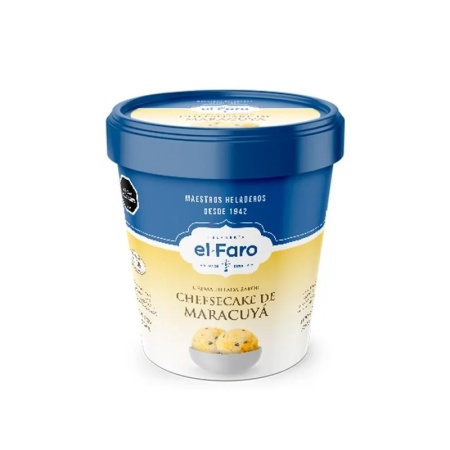 HELADO EL FARO CHEESECAKE Y MARACUYA