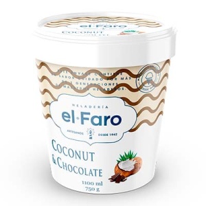 HELADO EL FARO COCONUT & CHOCOLATE
