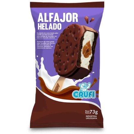 HELADO CRUFI ALFAJOR VAINILLA 70 GR.
