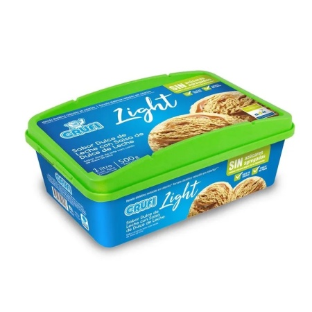 HELADO CRUFI DIET DULCE DE LECHE C/SALSA DE DULCE DE LECHE 1LT.