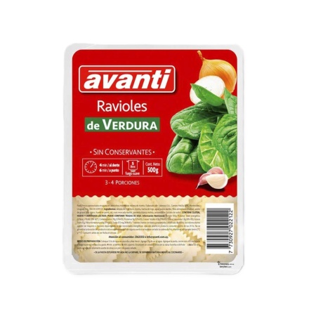 RAVIOLES AVANTI VERDURA 500 GR