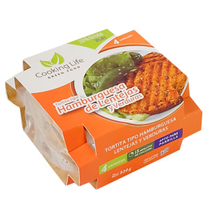 TORTITAS B.LIFE LENTEJA/VERDURAS X4 320GR.