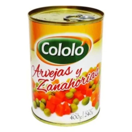 ARVEJAS Y ZANAHORIAS COLOLO 300 GR.