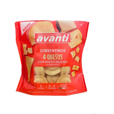 SORRENTINOS AVANTI 4 QUESOS 500 GR