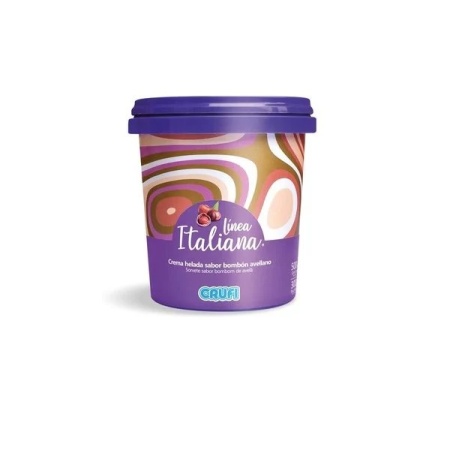 HELADO CRUFI LINEA ITALIANA BOMBON AVELLANO 500 ML.