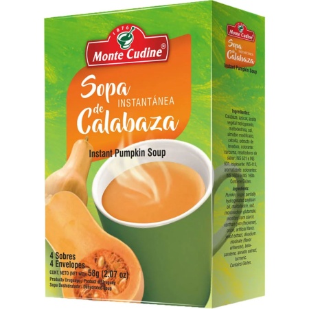 SOPA INSTANTANEA MONTE CUDINE CALABAZA X 4
