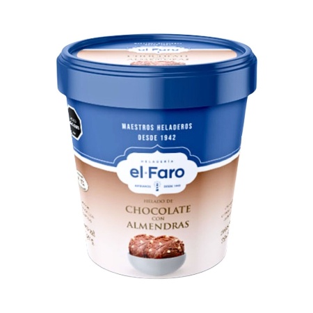HELADO EL FARO CHOCOLATE CON ALMENDRAS
