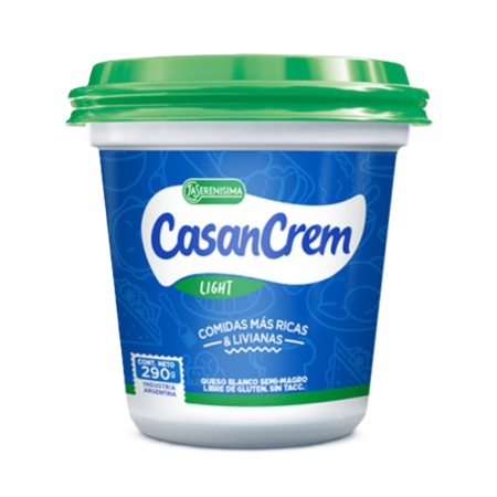 QUESO CREMA CASANCREM LIGHT S/SAL 290 GR
