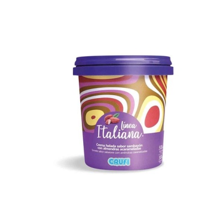 HELADO CRUFI LINEA ITALIANA SAMBALLON C/ALMENDRAS 500 ML.