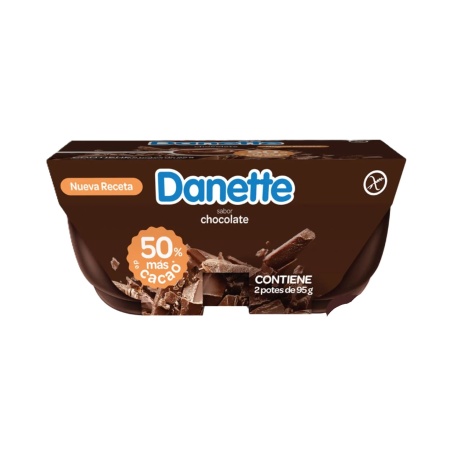 POSTRE DANETTE CHOCOLATE PACK X2 190 GR